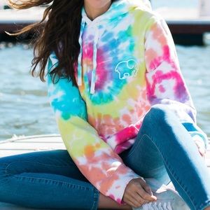 RAINBOW OVERSIZED FIT TIE DYE HOODIE